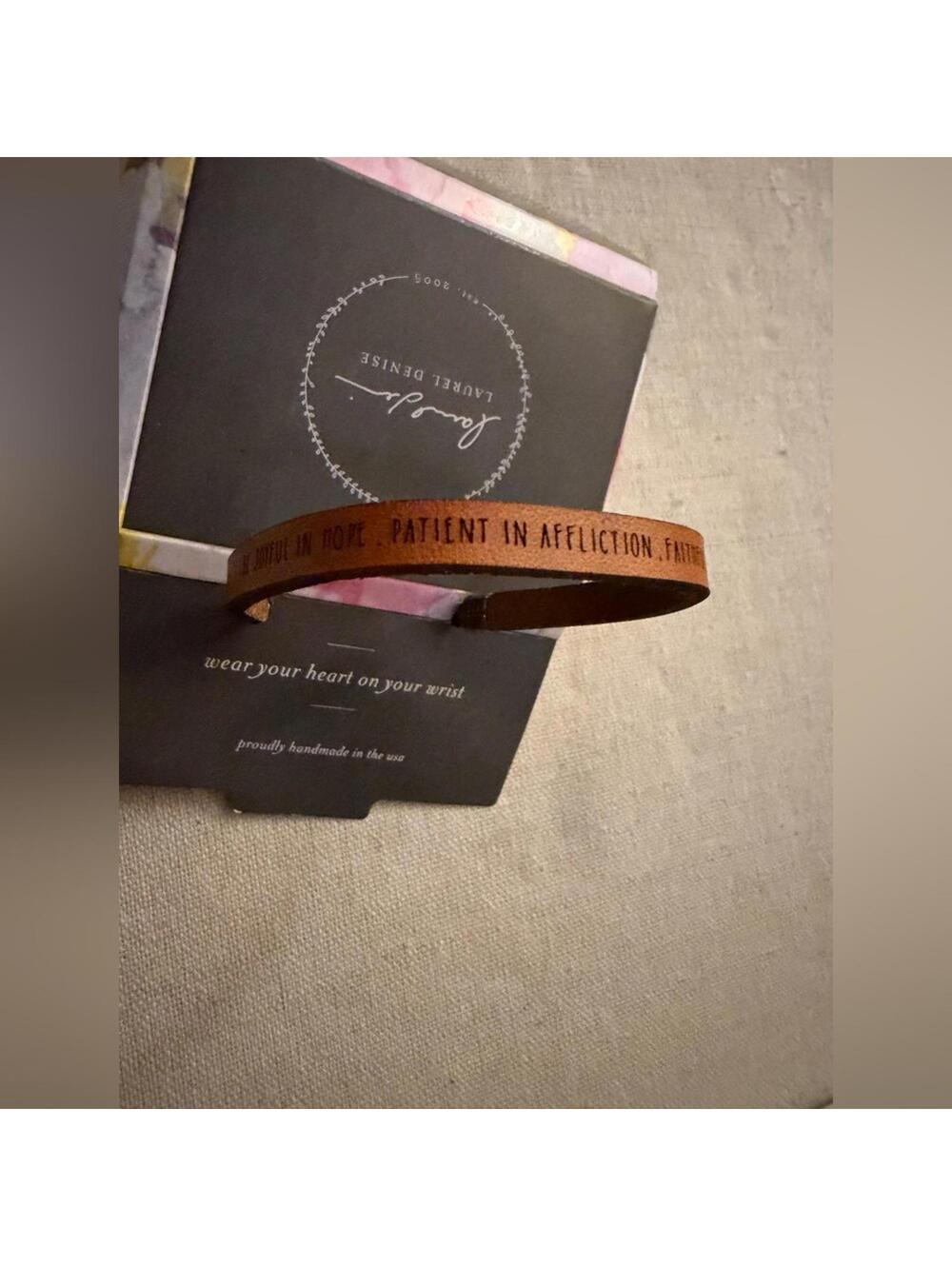 Y2K Laurel Denise Leather Bracelet with clasp and inspiration Collection NWT